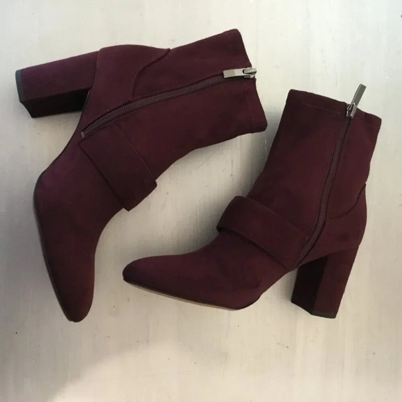 Franco Sarto  | Women's Eugenia Heeled Boots | Burgundy | Size 7.5 - Picture 4 of 10